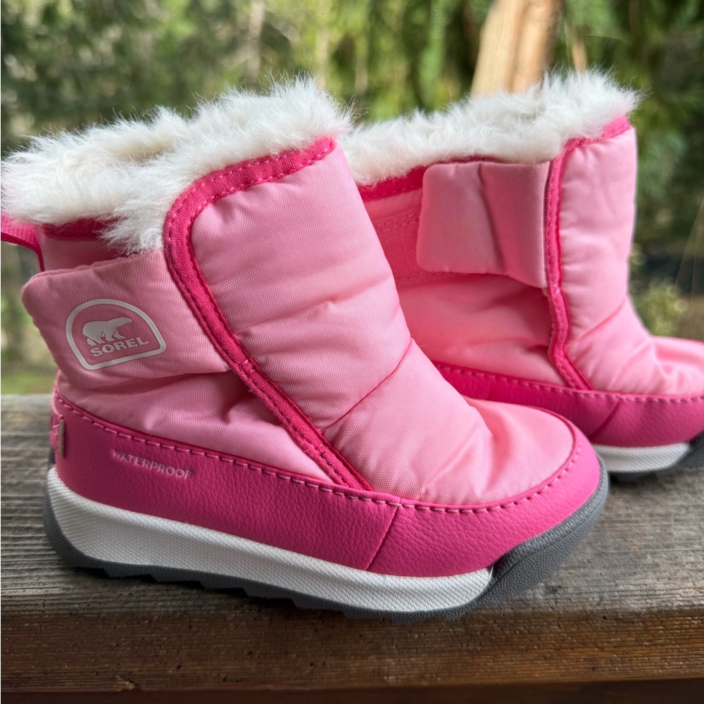 Sorel Pink Winter Boots with Fur Trim